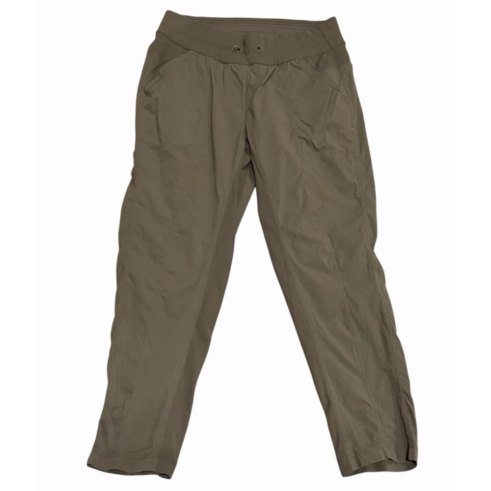Lululemon Women's 8 Dance Studio Pants Dark Olive Green No Drawstring 26" Inseam